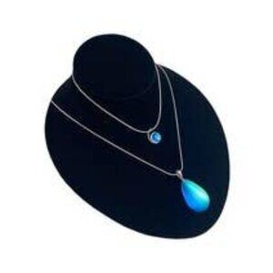 Low Neck Display for Sterling Silver Crystal Jewelry